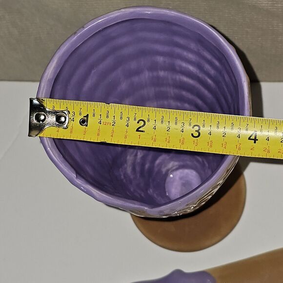 Waffle Cone Ice Cream Bowls with Spoons Pair Marked B&B Ceramic Fancy - Picture 5 of 8